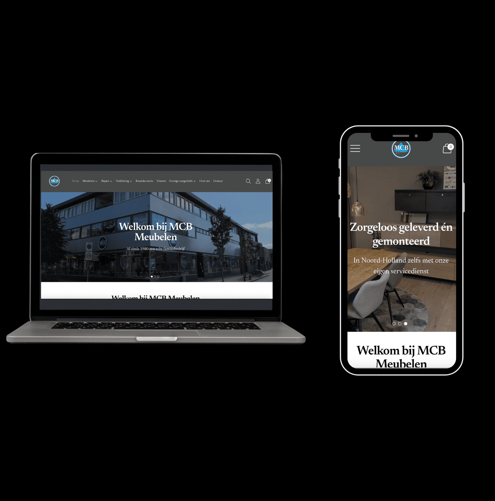 The website from MCB Furniture