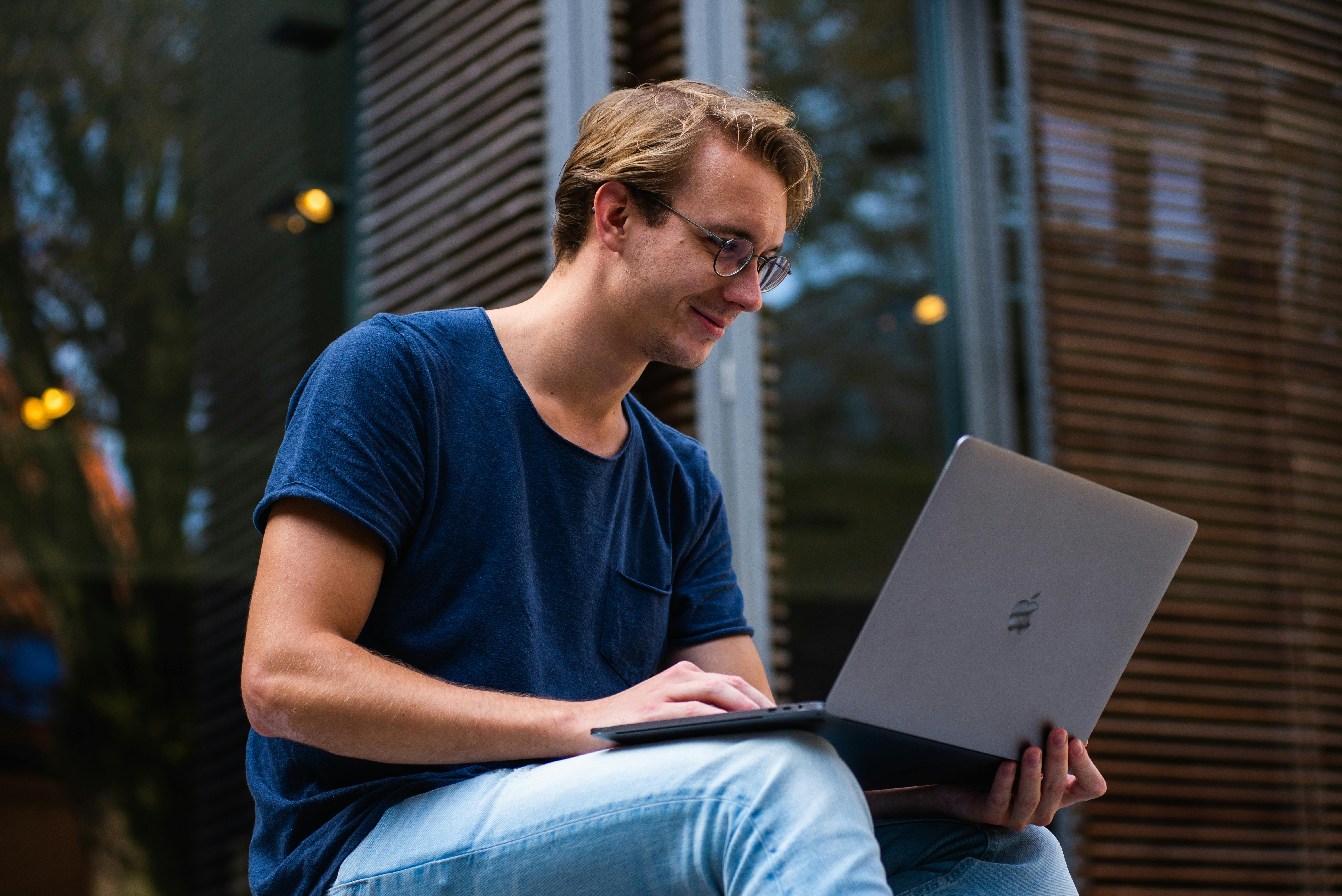Woman Using Laptop